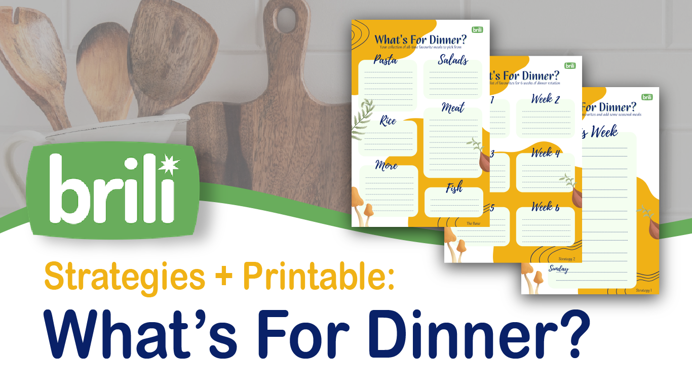 "What's For Dinner?" Strategies & Printable For Meal Planning